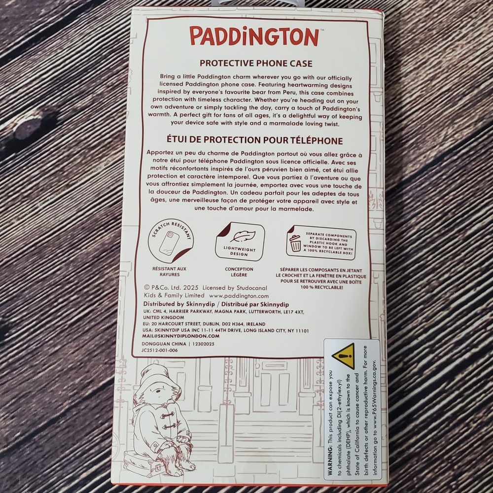 Paddington Bear Glittery iPhone 13 14 15 Phone Case Apple NEW SEALED - Picture 2 of 2